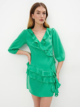 Ranum V-Yaka Mini Boy Regular Fit Yeşil Renk Elbise