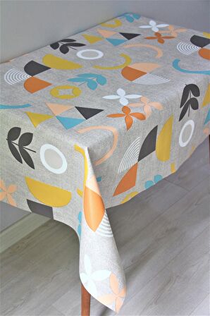 Elyaf Astarlı Silinebilir Pvc Muşamba Masa Örtüsü 8217-1ADPASTEL