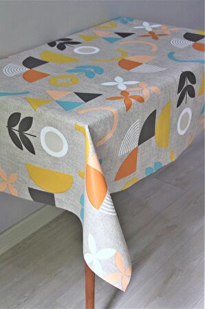 Elyaf Astarlı Silinebilir Pvc Muşamba Masa Örtüsü 8217-1ADPASTEL