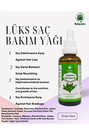 Lüks Biberiye Yağlı Complexi Saç Bakım Serumu Saçı Uzatır Ve Dökülme , Kırılma Karşıtı 50 ml