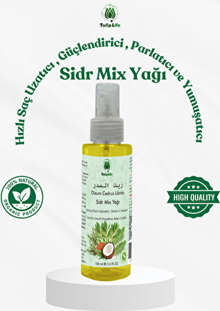 Sidr Mix Yağı Hızlı Saç Uzatıcı , Güçlendirici , Saç Dökülmesine Karşı ve Yumaştıcı 100 ML