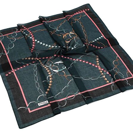 Alcanavm Bonjela Zincir Desenli Comfort Soft Eşarp