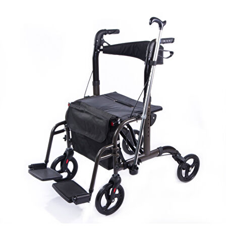 Medikalcim Comfort Plus Dm9124 Lüx Ayak Pedallı Alüminyum Rolatör