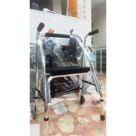 Medikalcim Pulsemed Ky914L-5 Walker Tekerlekli Oturma Aparatlı Yürüteç