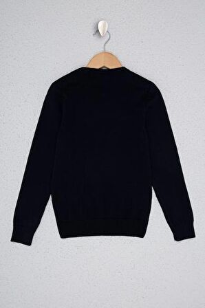 . US Polo Assn Lacivert Erkek Çocuk Triko Kazak