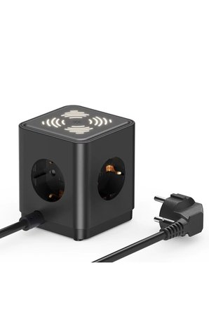 3lü Akım Korumalı Priz Gece Lambalı 25W 2xUSB 2xType-C Çıkış Yüksek Gerilim Koruma Priz Çoğaltıcı