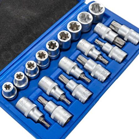 5440 1/2" İç-Dış Torx Lokma Anahtar Takımı 19 Parça