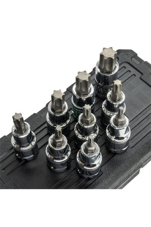  1/2'' Torx Bits Uçlu Lokma Anahtar Takımı 9 Parça