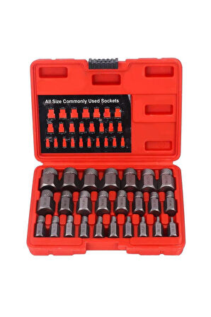  Hasarlı Kırık Civata Vida Saplama Çıkarıcı 25 Parça