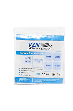 Medikalcim Kablolu Tens Pedi Kablolu Tens Elektrodu 5x5 Cm