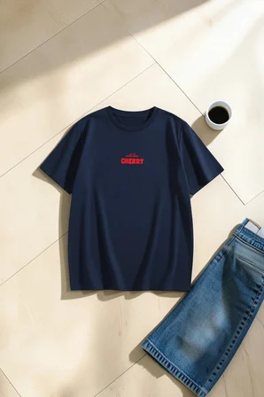 Unisex With Love Cherry Baskılı Tasarım Oversize Tişört