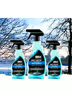Buz Çözücü Sprey 500 ml 3 Adet Buz Kazıyıcı Hediyeli