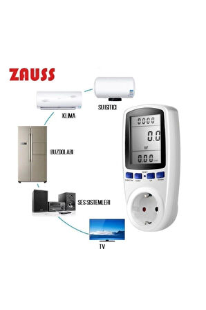 2 Yıl Dijital Wattmetre Enerji Sarfiyat Ölçer Tüketim Ölçer 220v Priz Dijital Ölçüm Cihazları