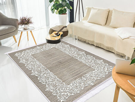 Dekoreko İnci Halı Dijital Saçaklı 1811