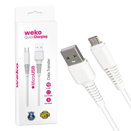 Weko WK-22020 Usb To Micro USB Şarj Kablosu 1 Metre Cep Telefonu Şarj Aleti Kablosu