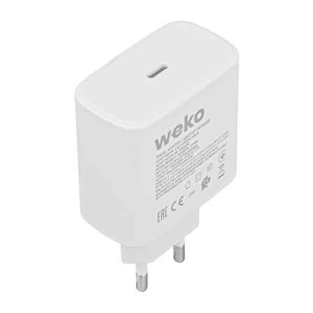 Weko WK-21440 25 Watt Cep Telefonu Şarj Aleti Adaptörü Type-c Kablolu İki Ucu Type-c