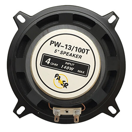 Powermaster PW-13T 4 Ohm 100 Watt 13 Cm Tweteerlı Tekli Hoparlör Oto Kapı Hoparlörü Tekli