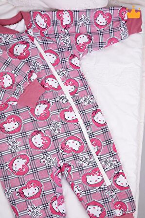 Begisa Elyaf Dolgulu 2.5 Tog Gül Kurusu Hello Kitty Desen Çocuk Uyku Tulumu