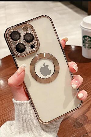 iPhone 12 Pro Max Kılıf Köşeleri Renkli Şeffaf Kamera Korumalı