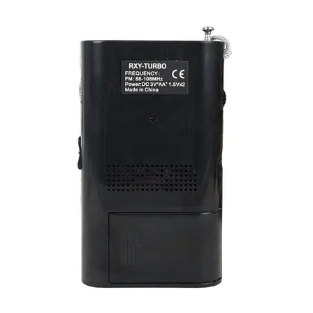 Roxy RXY-Turbo Cep Tipi Mini Analog FM Radyo Küçük El Radyosu Mutfak Radyo Deprem Çantasına Uygun