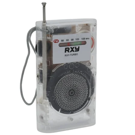 Roxy RXY-Turbo Cep Tipi Mini Analog FM Radyo Küçük El Radyosu Mutfak Radyo Deprem Çantasına Uygun
