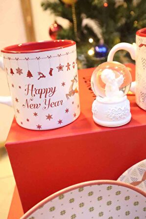 DEKOMUS GIFT BOX ÖZEL KUTULU 2'Lİ KUPA "YENİ YIL&MERRY CHRISTMAS" SERİSİ 