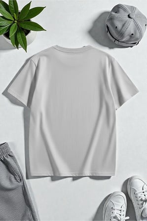 Unisex Üç Kalpli Tasarım Basklı Tshirt