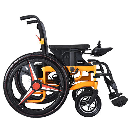 Respirox Akülü Tekerlekli Sandalye | 24" Arka Tekerlekli, Katlanabilir, Hafif Model BC-EA8009