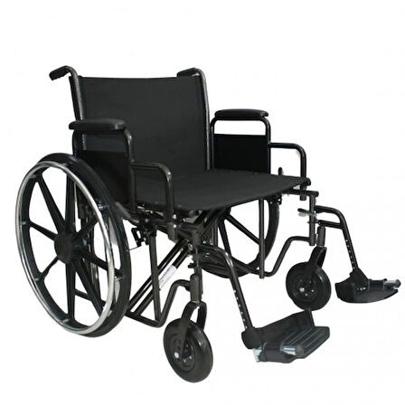 Poylin XXL Bariatrik Tekerlekli Sandalye | Katlanabilir Çift Pistonlu Şase, 250 kg Taşıma Kapasiteli, Antibakteriyel Döşemeli P114-XXL