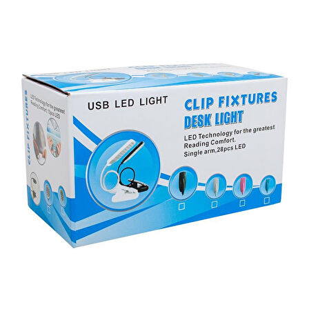 Powermaster Cob Led Beyaz 5 Volt Usb Beyaz Masa Lambası Kitap Okuma Masa Gece Lambası