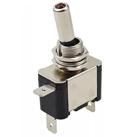 Ayt IC-151B Işıklı 12 Volt Dc 30 Amper On Off Toggle Switch Aç Kapa Buton 2 Kademeli