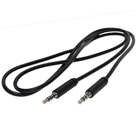 Ayt 3.5 Mm Erkek Erkek 1.5 Metre 4 Boğumlu Kablo Aux Stereo Kablo İki Uzu Erkek Aux Kablosu