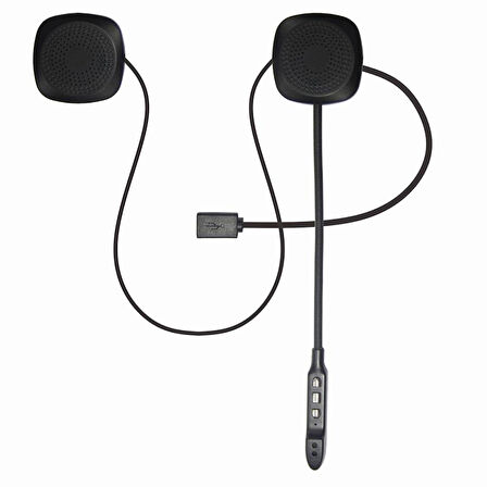 Powermaster Bluetooth lu Şarjlı Kask İçi Motosiklet Hoparlör ve Mikrofon Seti Telefonla Konuşma