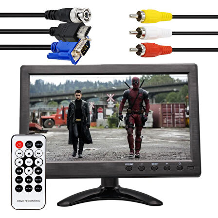 Powermaster HDMI-VGA-BNC-USB Girişli 12 Volt Çıkışlı 10.1'' Monitör PM-6092