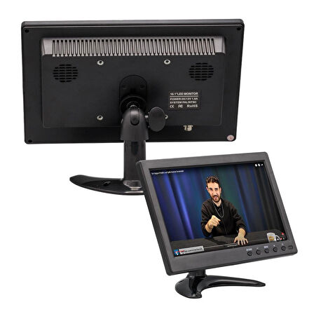 Powermaster HDMI-VGA-BNC-USB Girişli 12 Volt Çıkışlı 10.1'' Monitör PM-6092