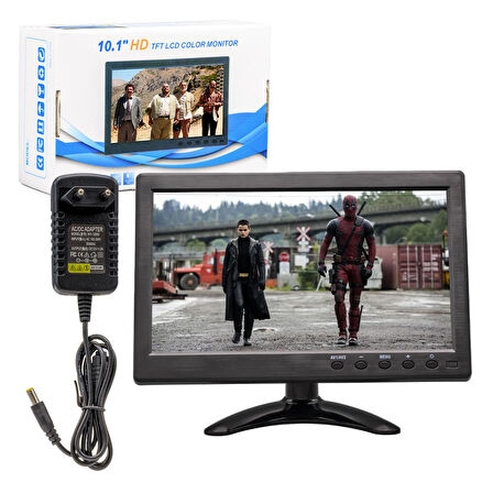 Powermaster HDMI-VGA-BNC-USB Girişli 12 Volt Çıkışlı 10.1'' Monitör PM-6092