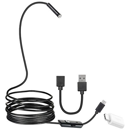 Ayt Powermaster 3in1 Micro Usb Type C Pc 8 Mm Işıklı 5 Metre Endeskop Yılan Kamera