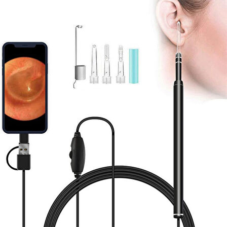 Ayt Sunup USB Kulak Muayene Endoskop Kamera Hs Görüntü 3 ü 1 Arada Kulak Temizleme Cep telefonu Tablet Pc Uyumlu