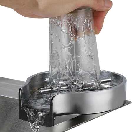 Sunup SN-20542 Basınçlı Bardak Yıkama Aparatı Metal Lavabo Yanı Bardak Yıkayıcı