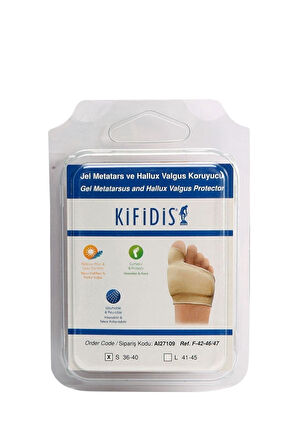 Medikaltec Kumaş Kaplı Jel Metatars & Halluks Valgus Koruyucu Large