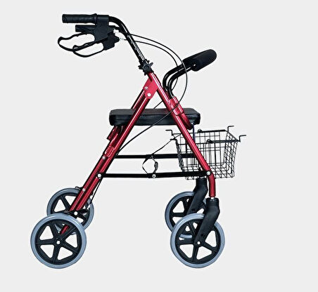 Medikaltec Leo 347R Oturmalı Rollator Ayak Pedalli