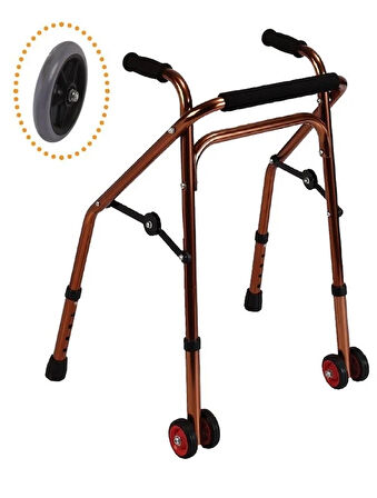 Medikaltec PR-445 Alüminyum Ters Walker Yürütec Hafif Hasta Yürüteci