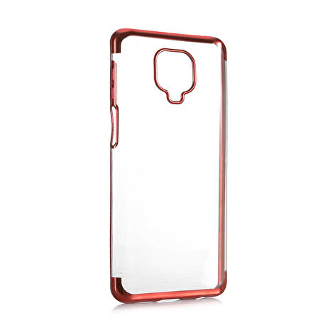 Xiaomi Redmi Note 9 Pro Kılıf İnce Köşeleri Renkli Şeffaf Silikon