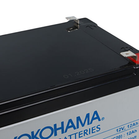 Ayt Yokohama 12 Volt 12 Amper Akü YH-121.2 151x98x95 Mm Taze Yeni Tarihli Akü