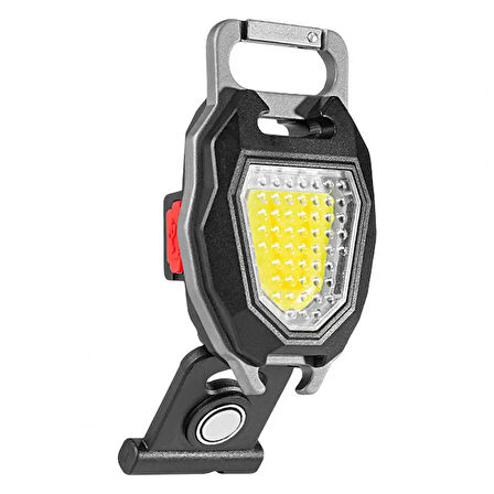 Ayt Powermaster W5154 Şarjlı Ledli Anahtarlık 6 Modlu Mıknatıslı Cob Led Aydınlatma Işıldak El Feneri