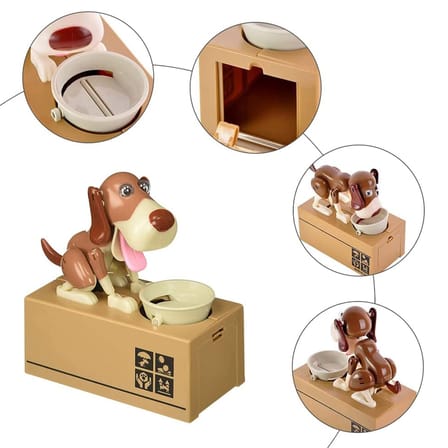 Ayt Sensörlü Para Yiyen Köpek Model Bozuk Para Kumbarası Çocuk Eğlenceli Hediyelik Kumabara