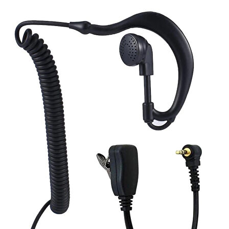 Ayt Aselsan JD-EHM50 Uyumlu Arkalıklı Ear Hook Kulaklık Mikrofonlu Telsiz Kulaklığı