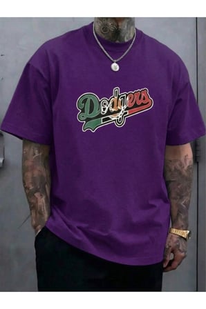 Erkek Dodgers Baskılı Tasarım Tshirt