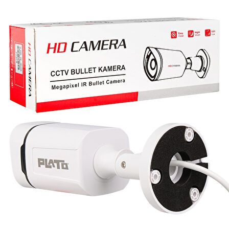Ayt Plato PL-23840 Ahd Bullet Kamera 2 Mp Gece Renkli Görüşlü Güvenlik Kamerası Dvr Kayıt Cihazı İçin