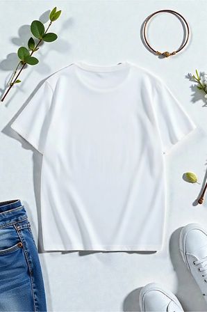 Unisex Heart Baskılı Tasarım Tshirt